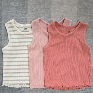 H&M Kids Tops - Green, Pink, Coral 3T